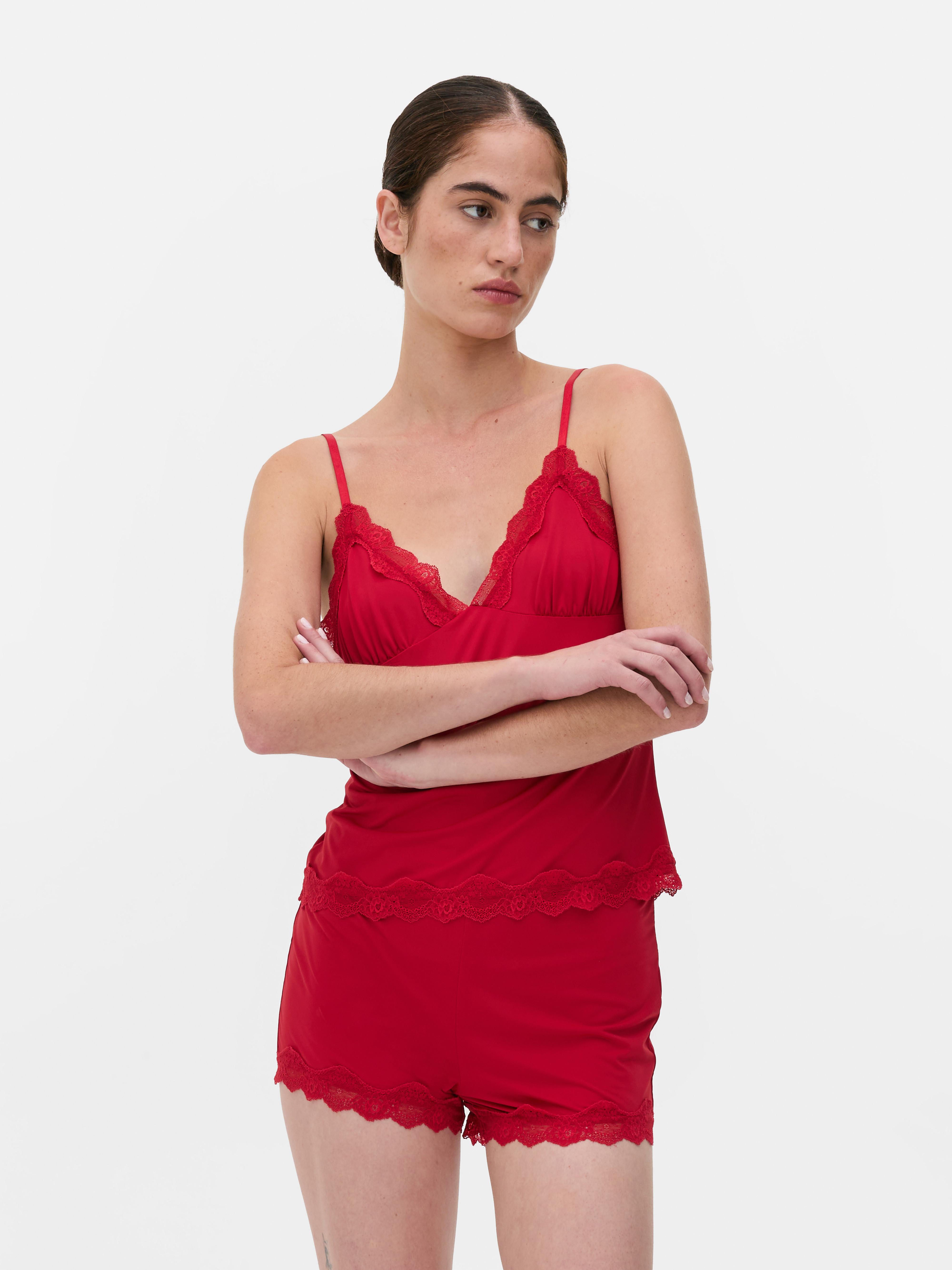 Slinky Lace Trim Cami