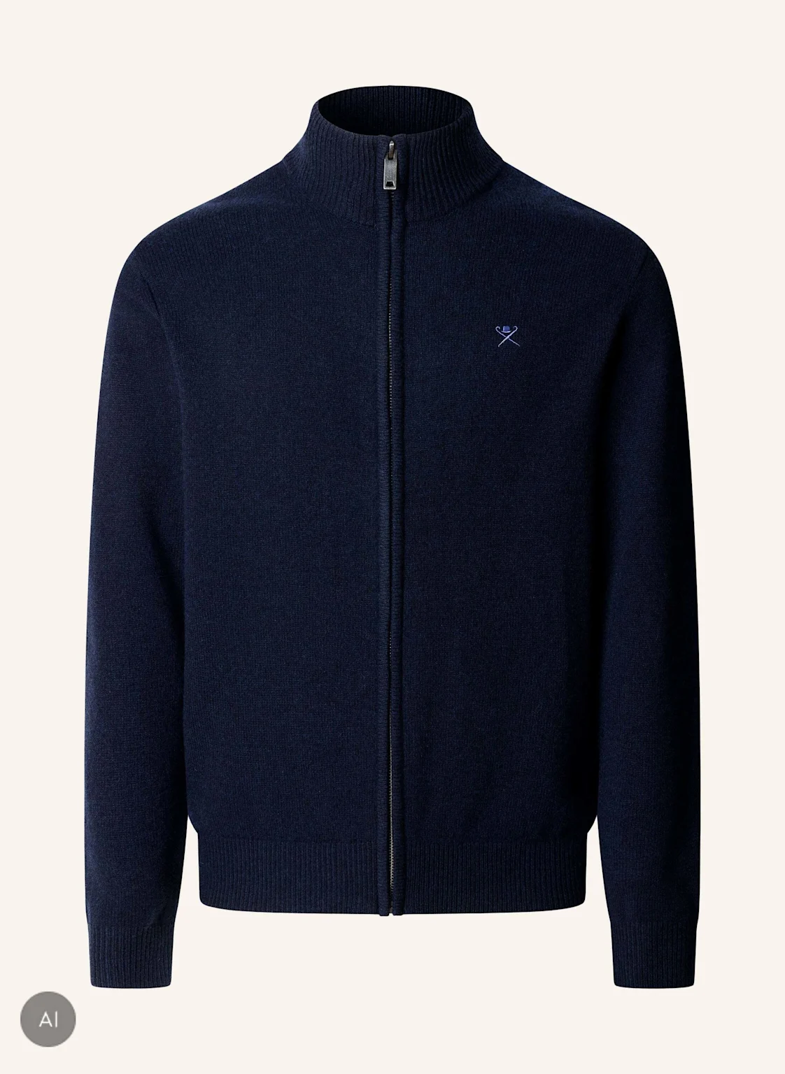 HACKETT LONDON Pullover LAMBSWOOL FZIP