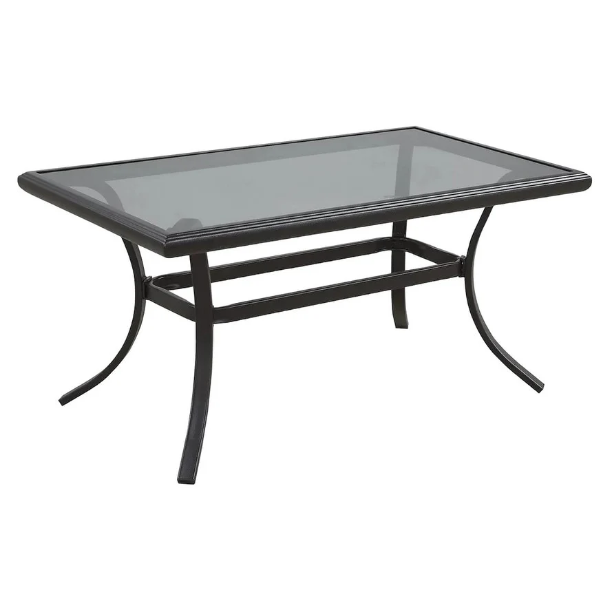 HomeRoots 21 Black Metal Outdoor Chat Table