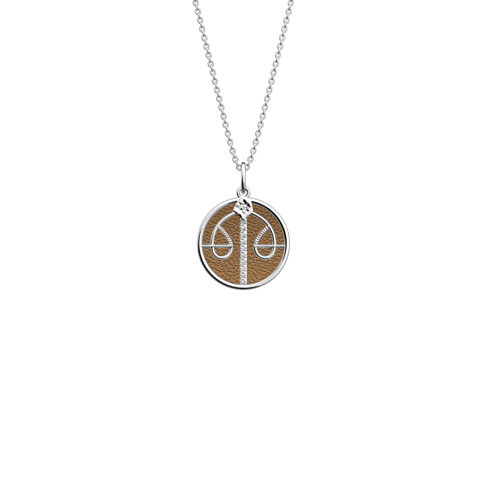 Collier Balance, cuir réversible Terre Cuite / Bronze