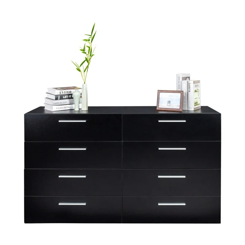 Space-saving 8-Drawer Double Dresser