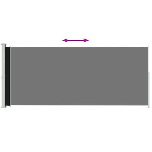 NNEVL Patio Retractable Side Awning 200x500cm Black