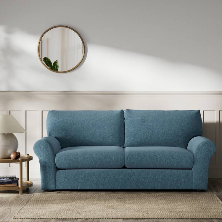 Habitat Molton Fabric 3 Seater Sofa - Blue