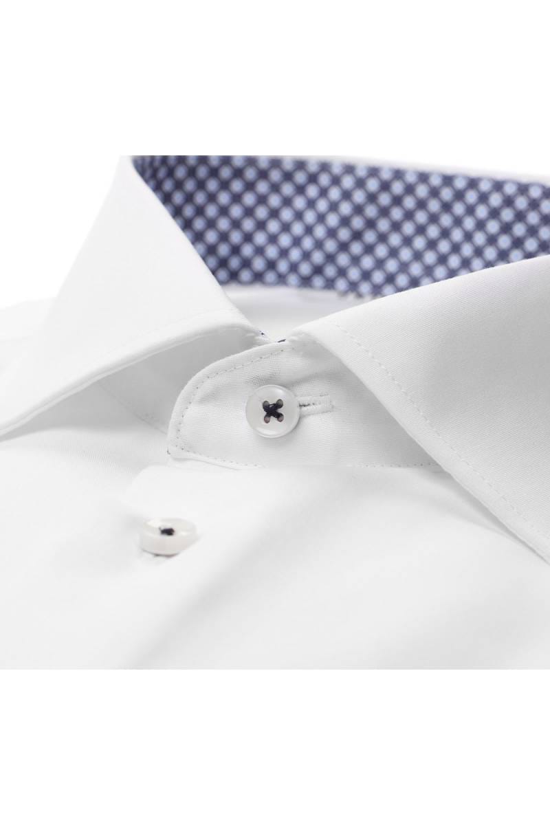 ETERNA Slim Fit Hemd weiss, Einfarbig