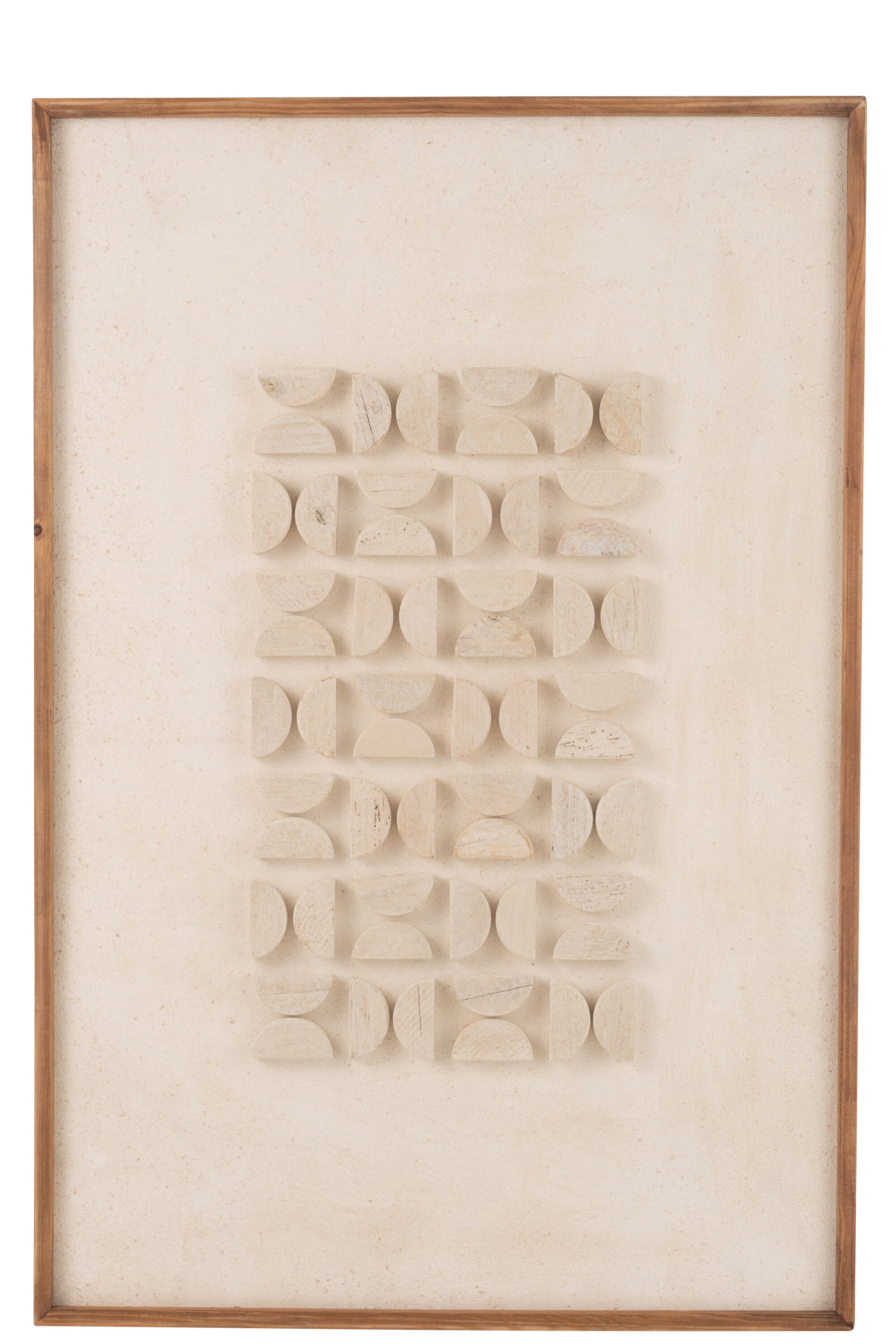 J-Line wanddecoratie josh - dennenhout canvas - wit