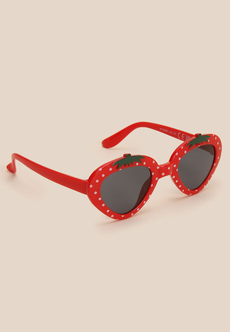 Girls Red Strawberry Cateye Sunglasses