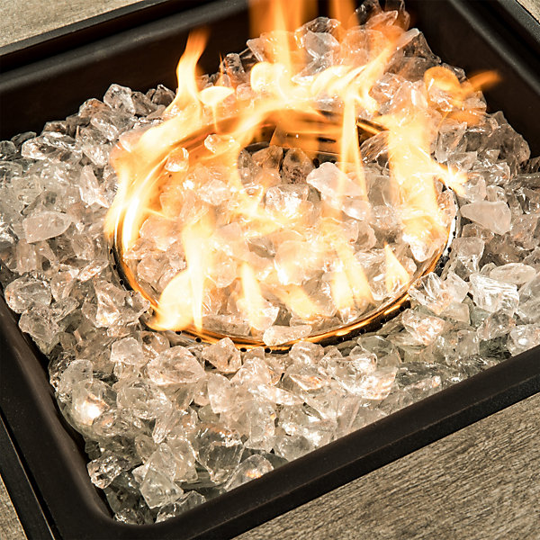 4kg verres de feu pour braséro à gaz d'extérieur jardin, transparent Teamson Home