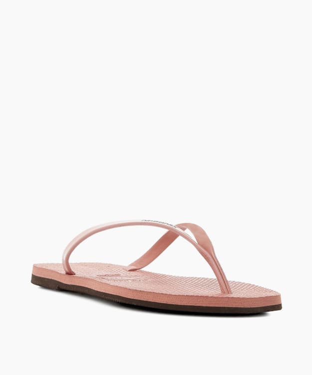 Slim Flip Flops Pink - Havaianas Slim Metallic Strap Flip Flops