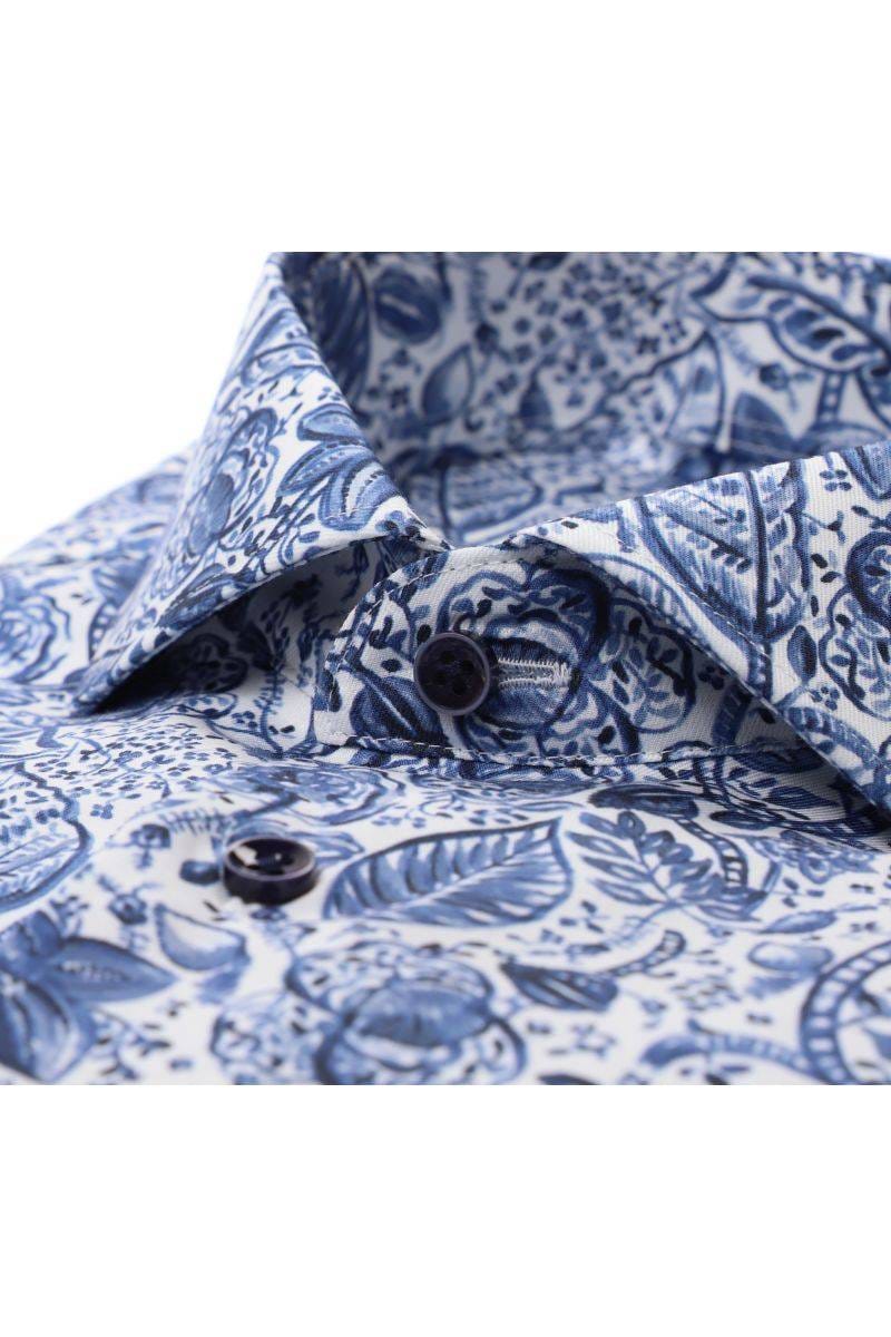 ETERNA Slim Fit Hemd dunkelblau, Bedruckt