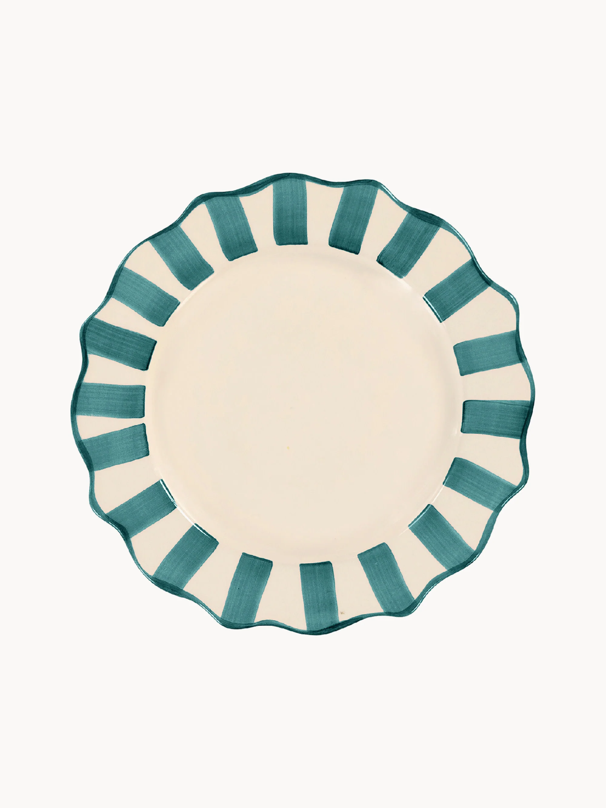 Handbemalter Frühstücksteller Scalloped