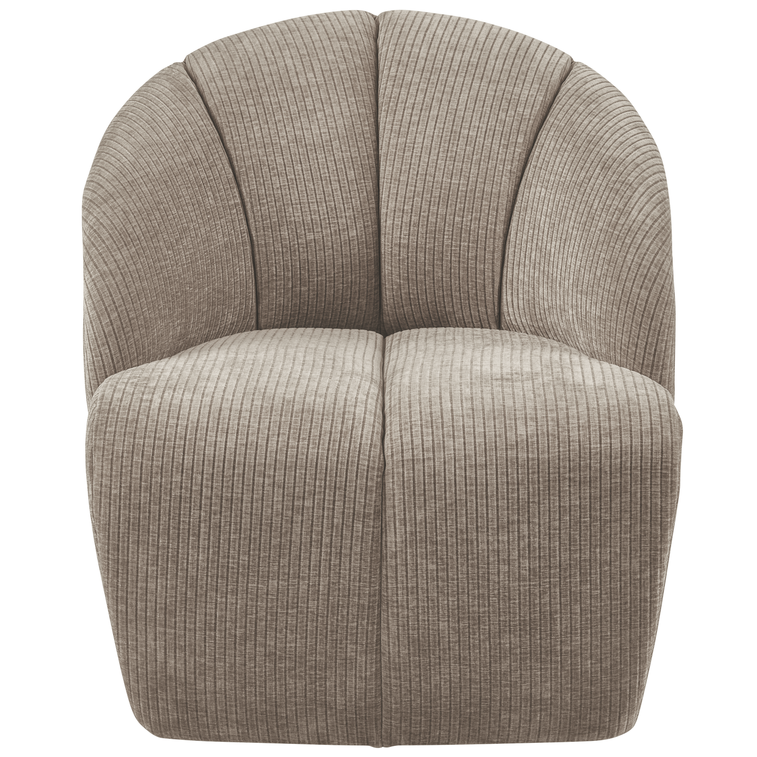 WOOOD draaifauteuil Mojo - Ribstof - Donker Zand - 75x68x77