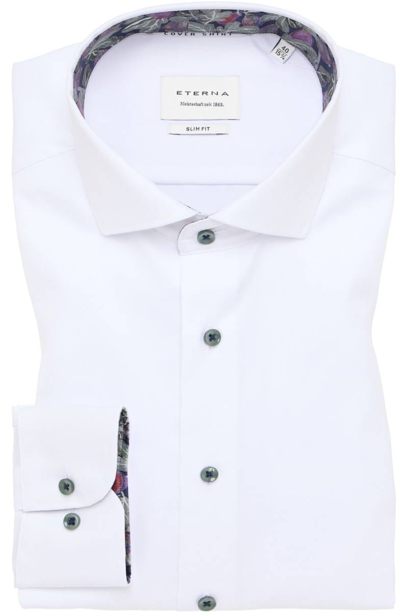 ETERNA Cover Shirt Slim Fit Hemd weiss, Einfarbig