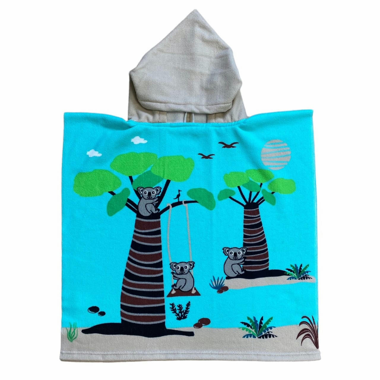 PONCHOS  PLAGE ENFANTS - Poncho microfibre enfant Swing vert