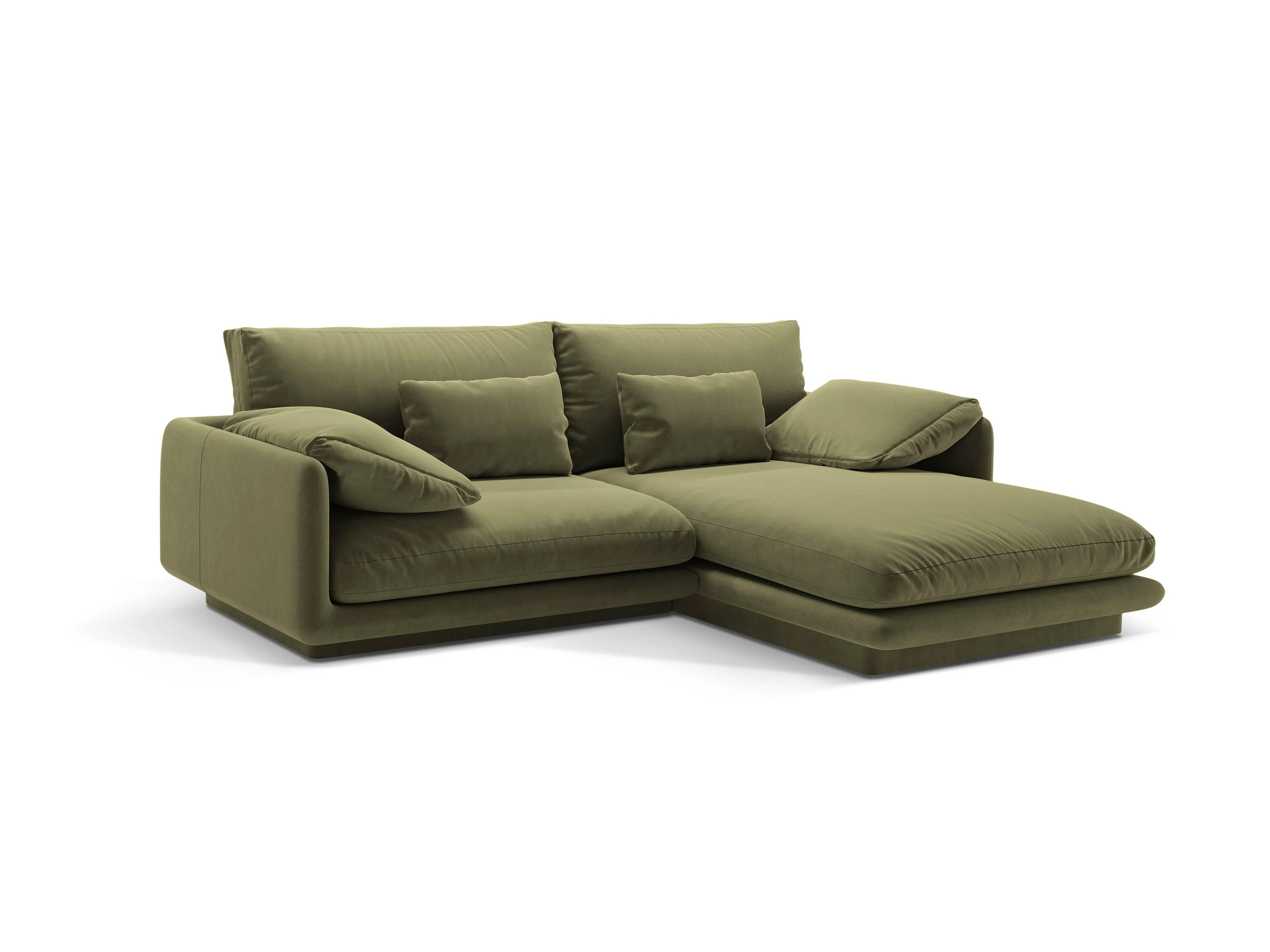 3-zits hoekbank Torino rechts velvet
