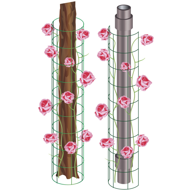 Treillis métallique pour façade Ø 20 x 91 cm 2 pièces