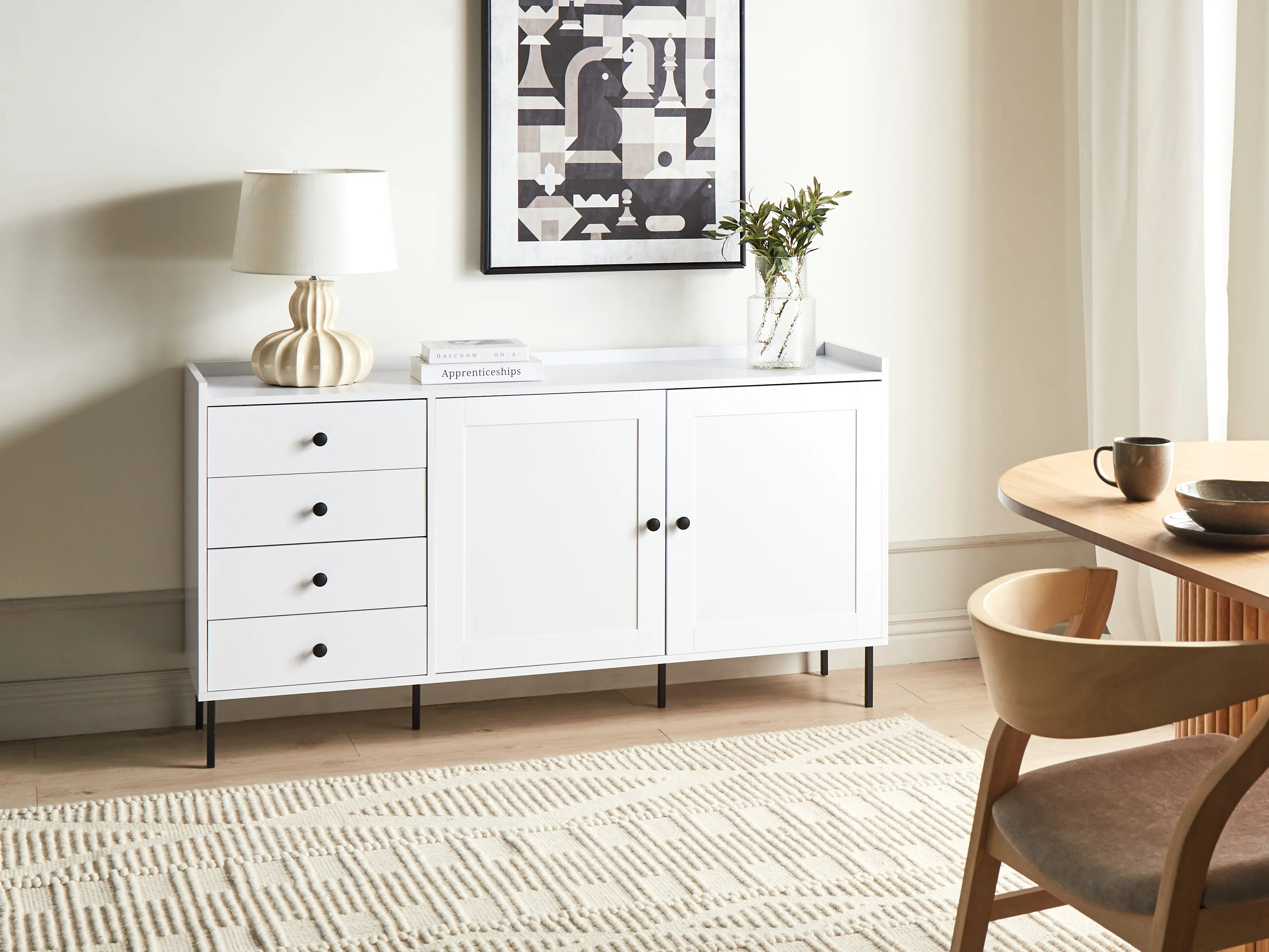 2 Door Sideboard ALCOVE White