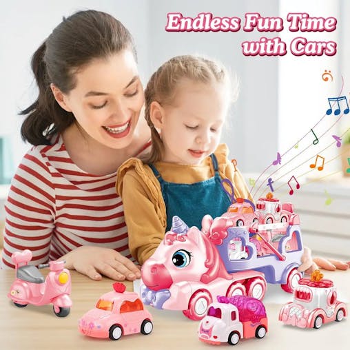 NNEOBA 5 in 1 Carrier Truck Car Toys