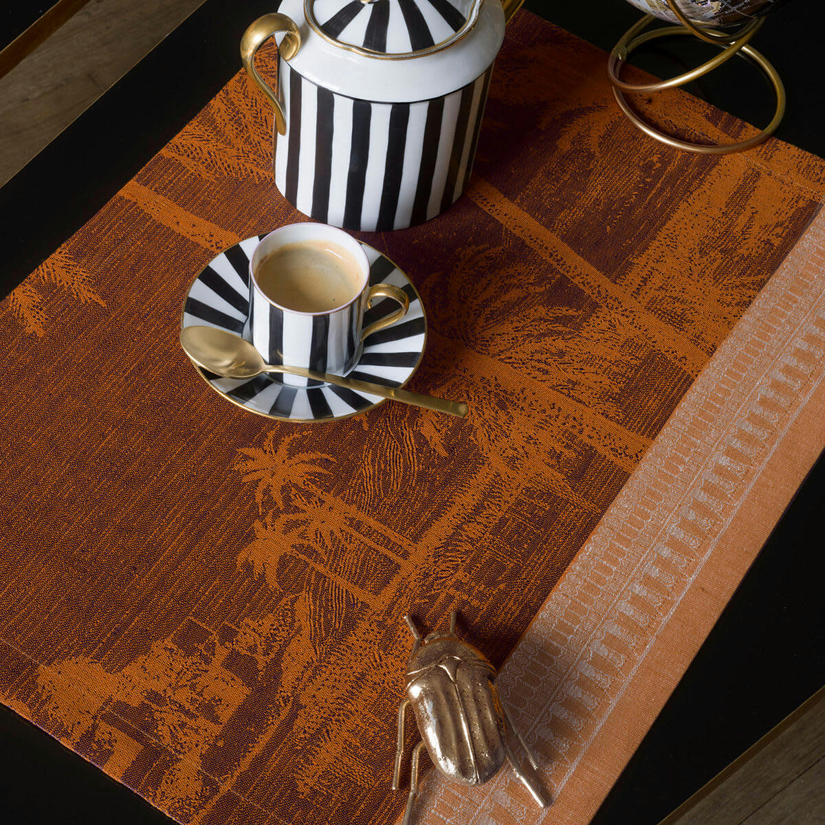 CROISIÈRE SUR LE NIL - Set de table en lin desert 50 x 36