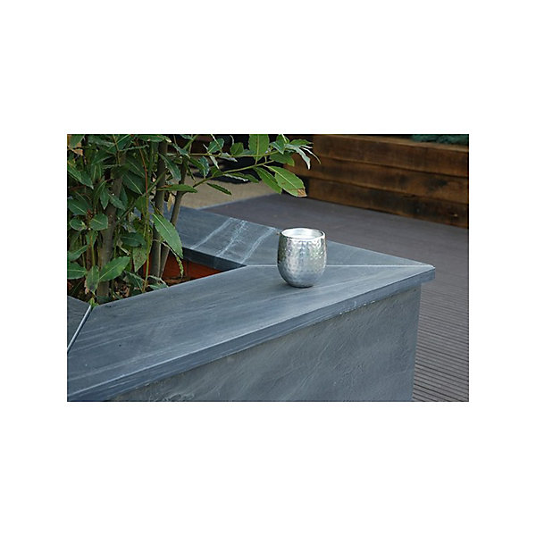 Couvre mur plat ardoise brossée 100 x 30 x 3 cm - Gris(Lot de 3)