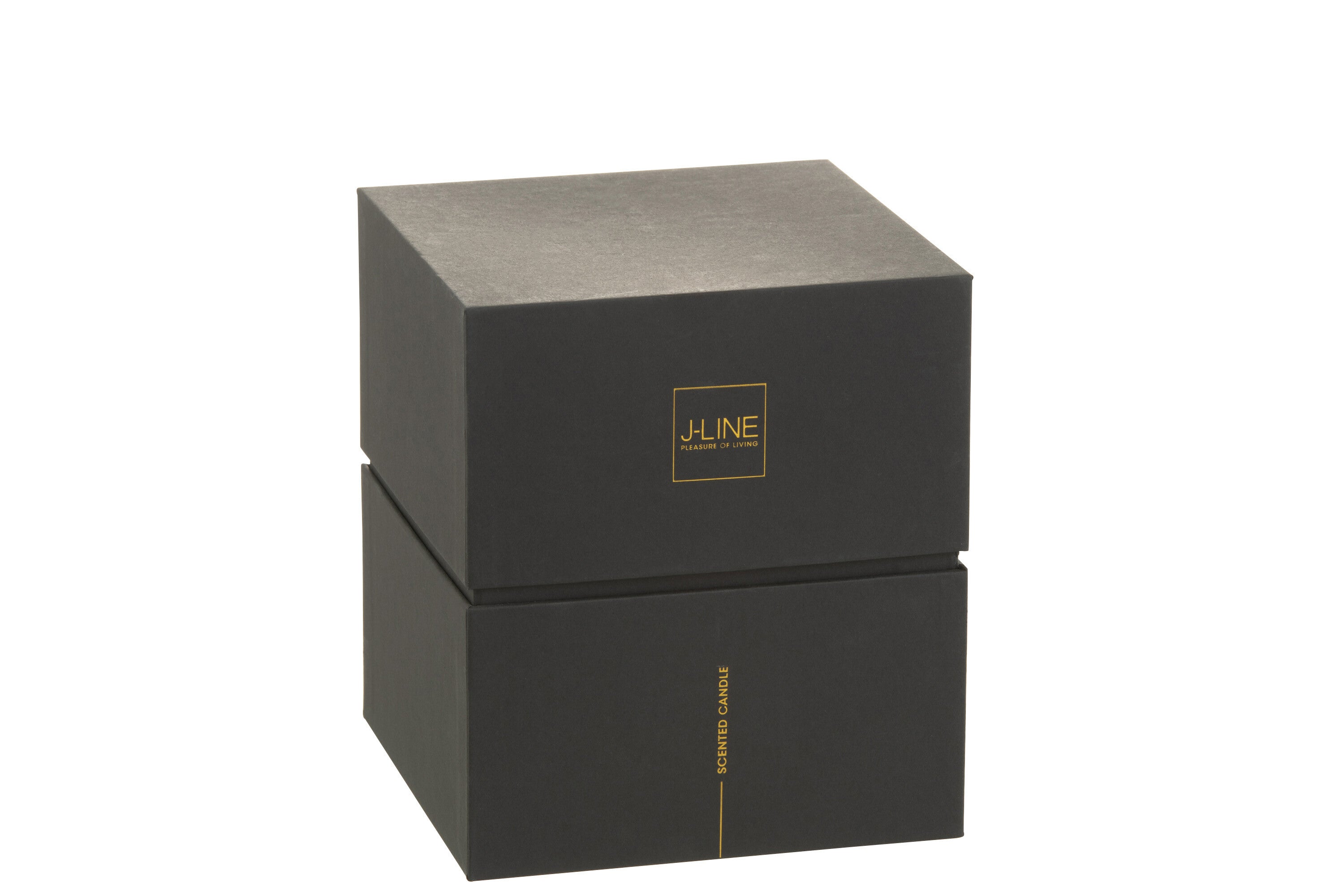 J-Line geurkaars Noa - Spicy Twilight - glas - zwart - large - 60U