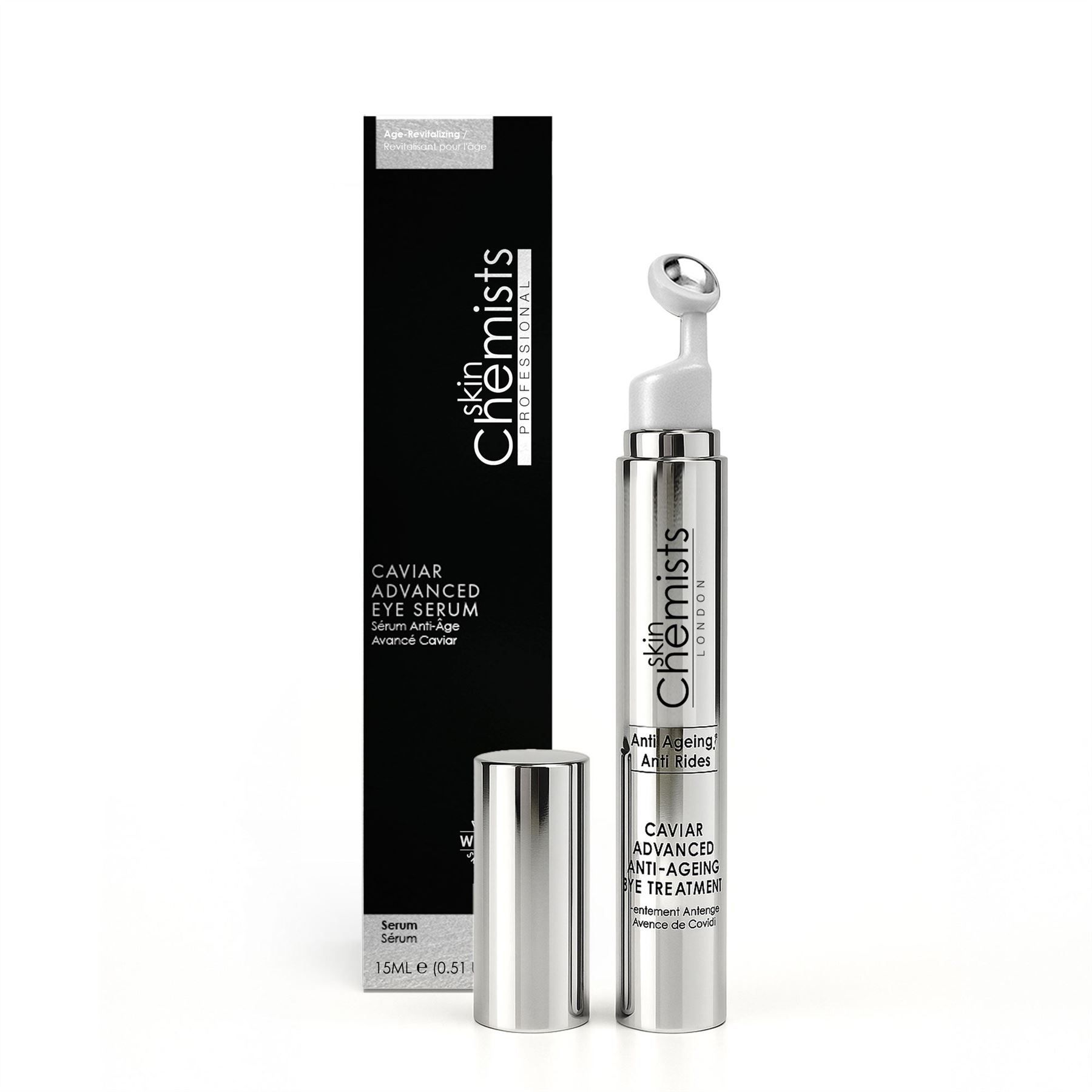 skinChemists professional Caviar Advanced Anti-Ageing Eye Treatment 15ml for Wrinkles and Firmness