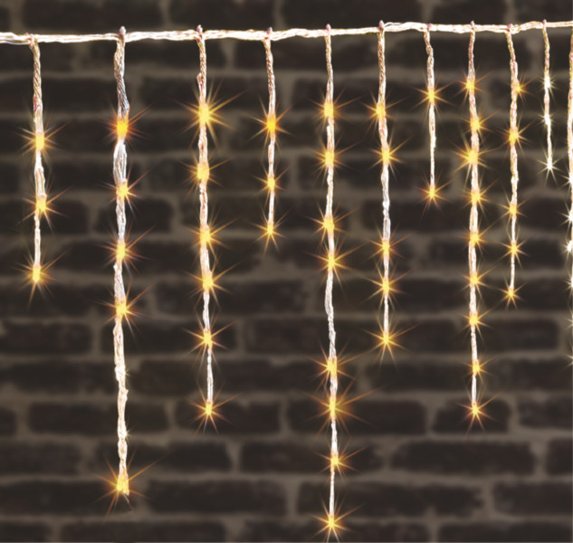 Kurtyna świetlna Feeric Tworzywo Ciepła Biel 10m 600 LED