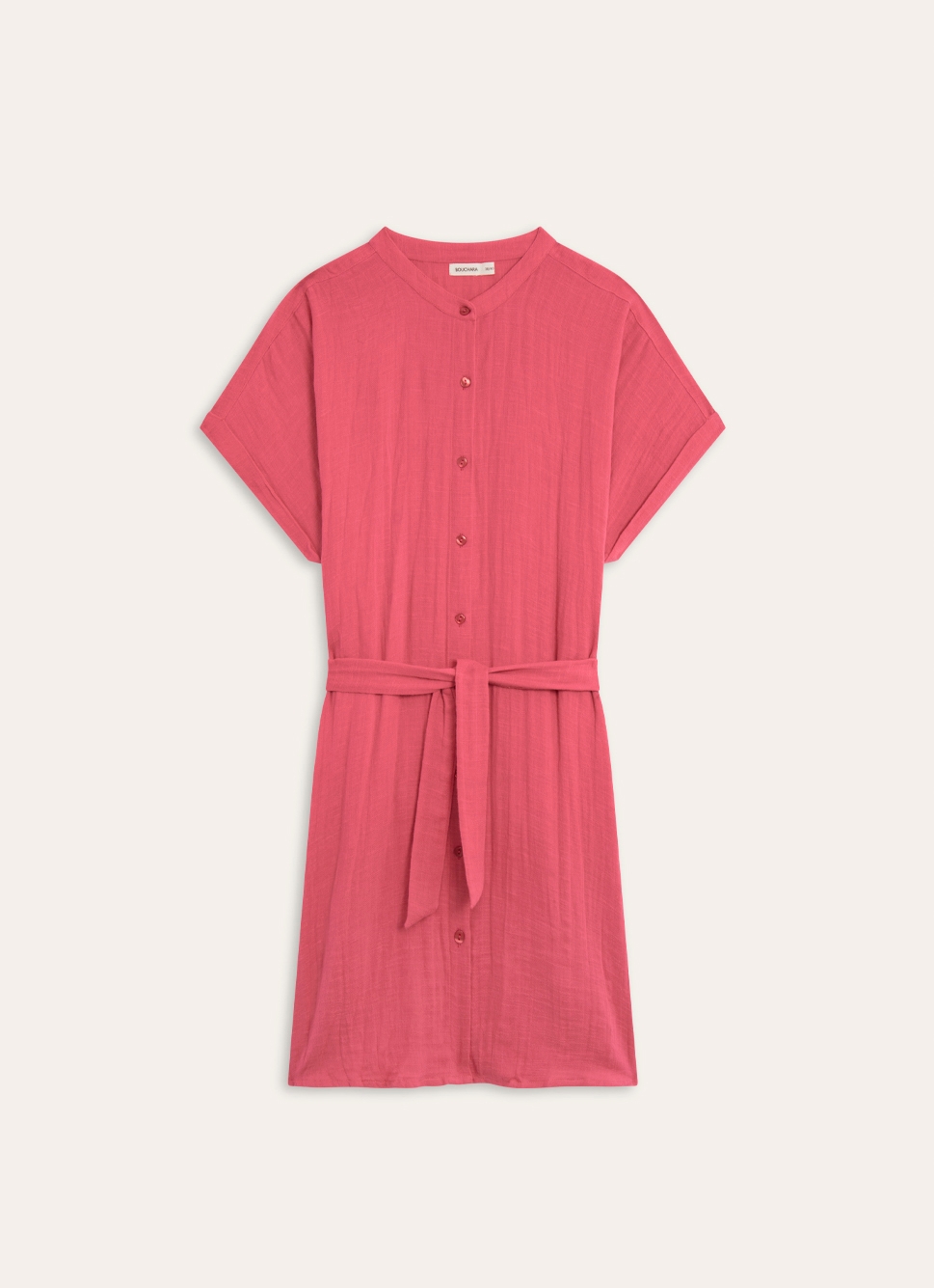 TUNIQUE MANCHES COURTES EN GAZE DE COTON TERRACOTTA