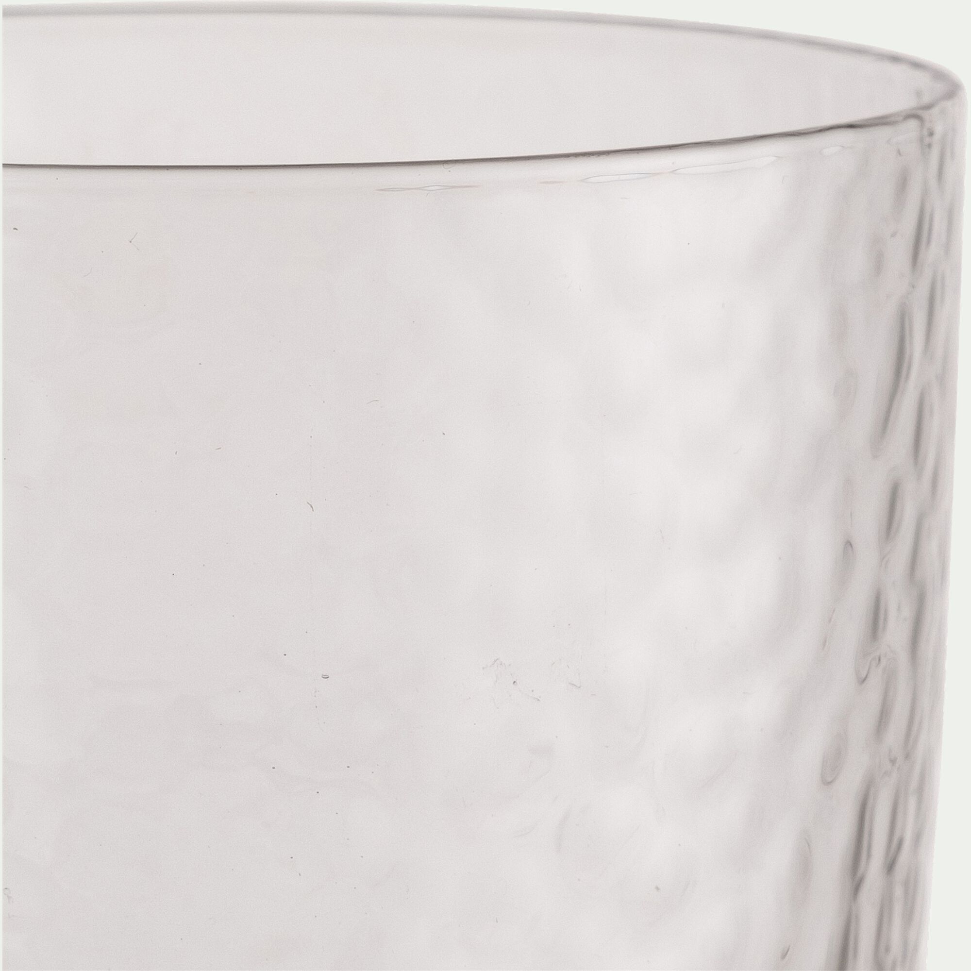 ALUN - Gobelet en verre martelé 33,5cl - transparent