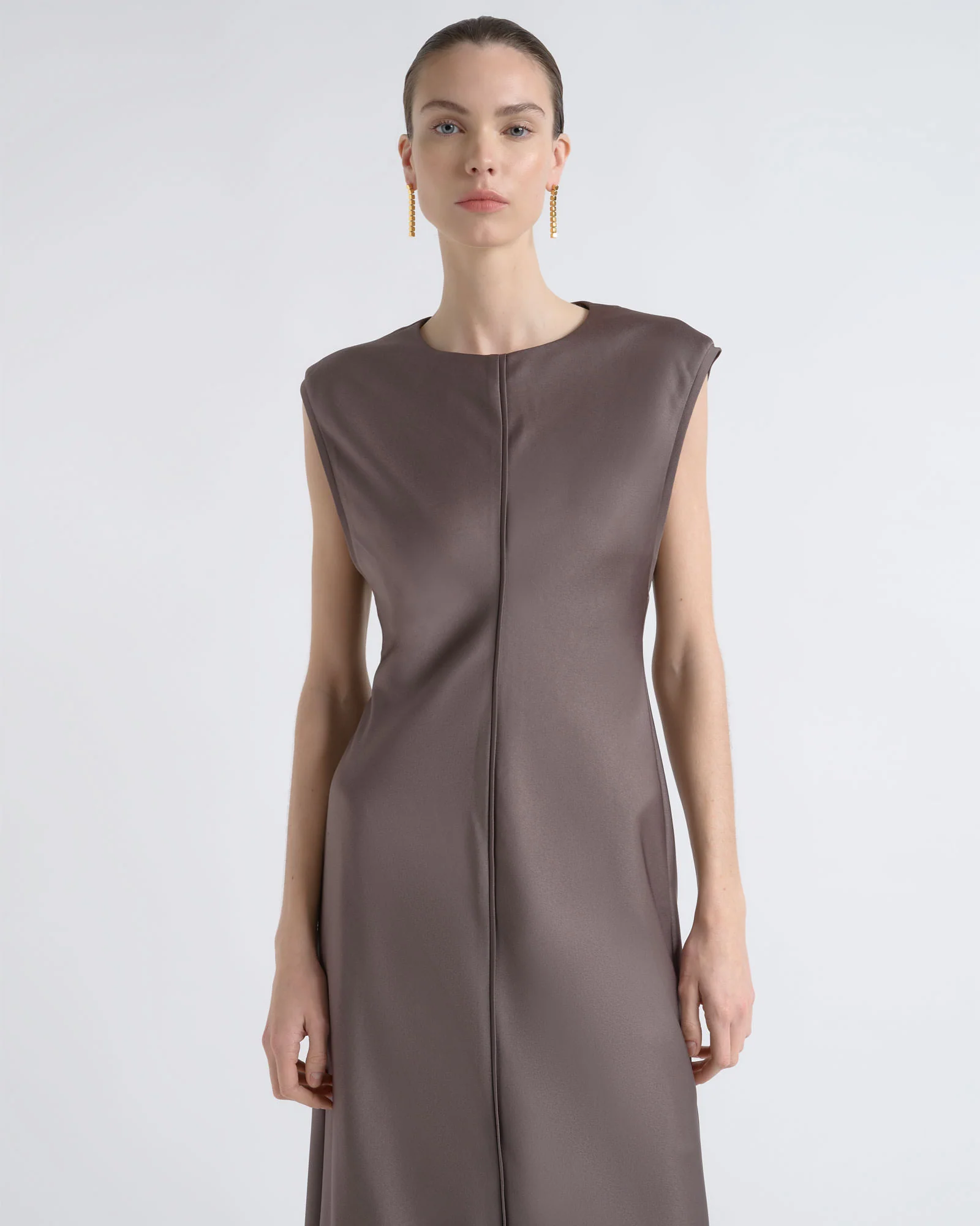 Satin Bias Midi Dress