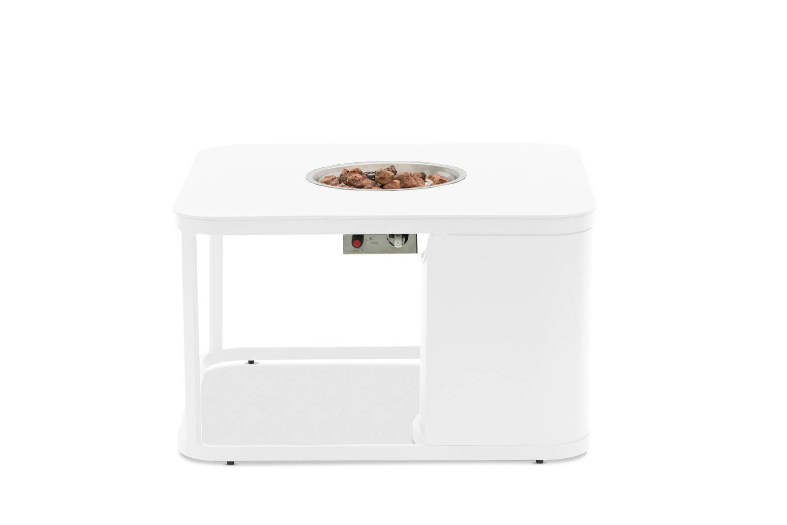 Palenisko gazowe kwadratowe FOGO 85x85 Marroni Grills białe