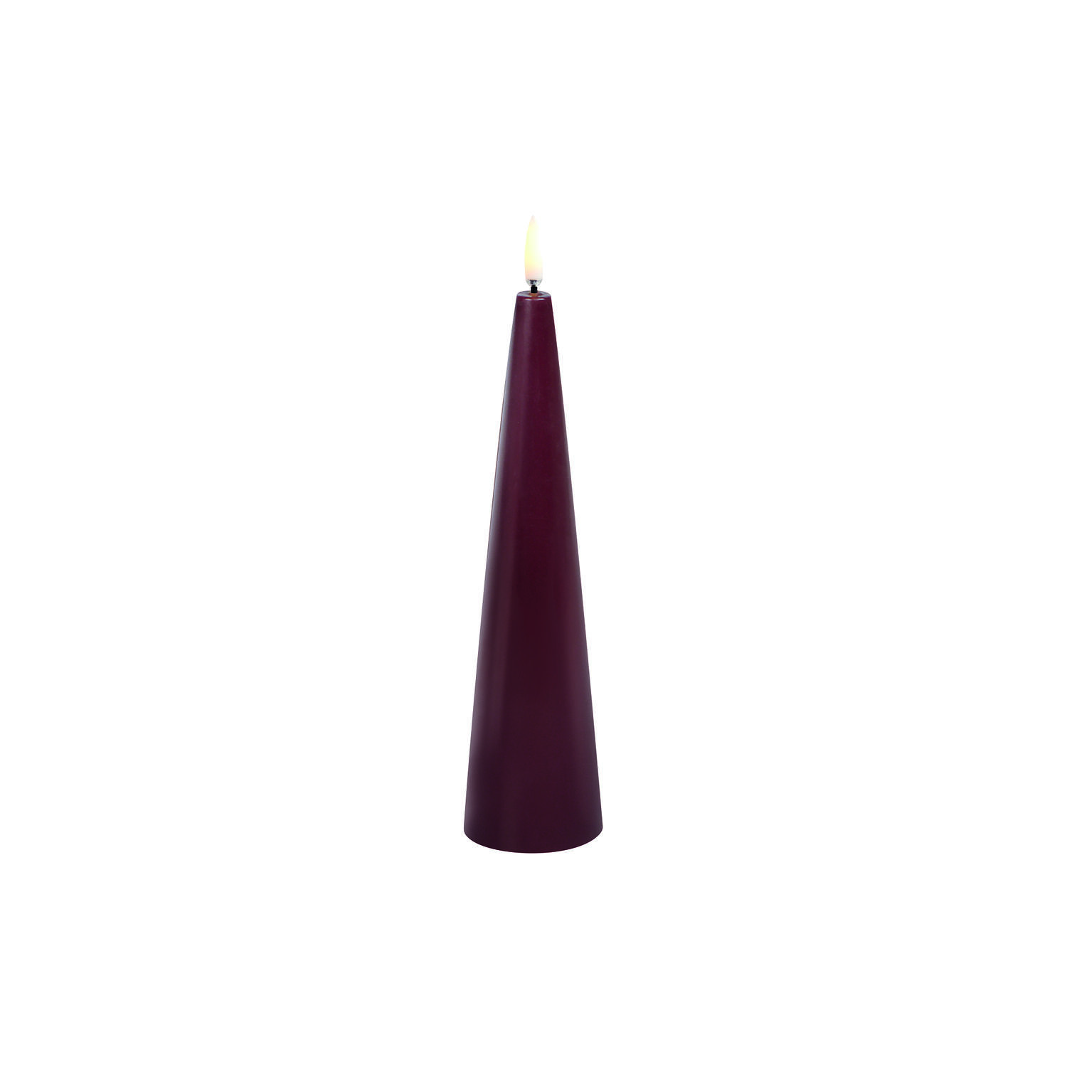 LED cone candle, wine red