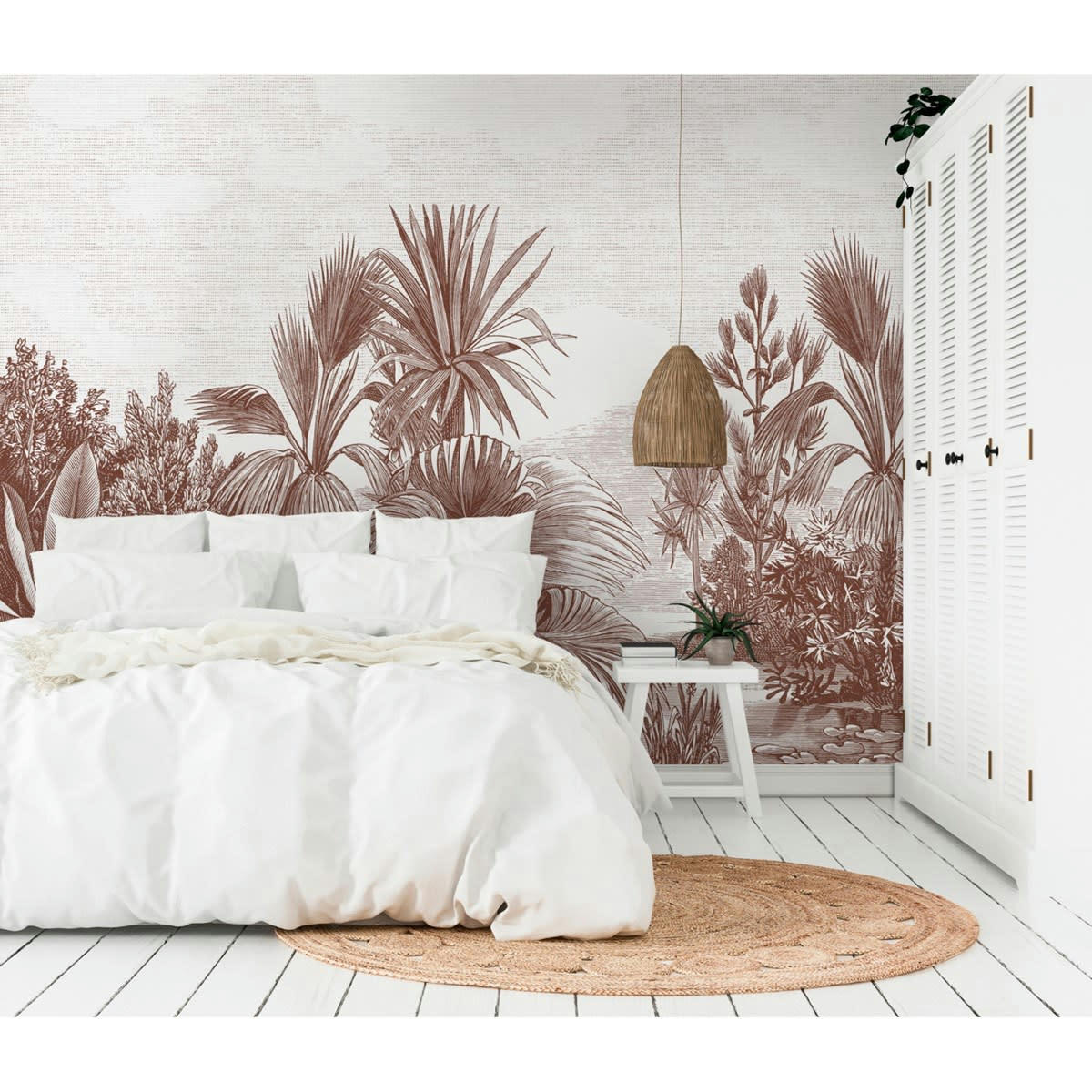 MADRAGUE - Papier peint panoramique motif imprimé Marron 480x280cm