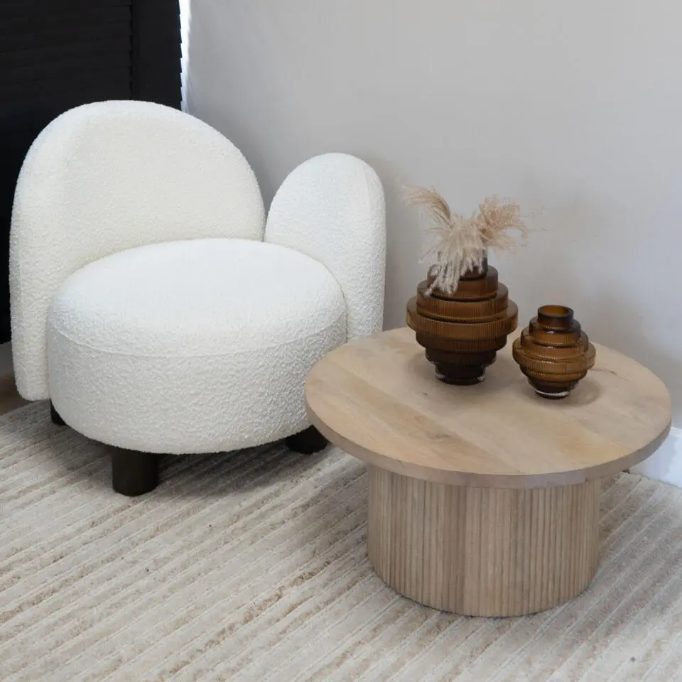 QUVIO Vaas �?Glas �?Bruin �?Maat L