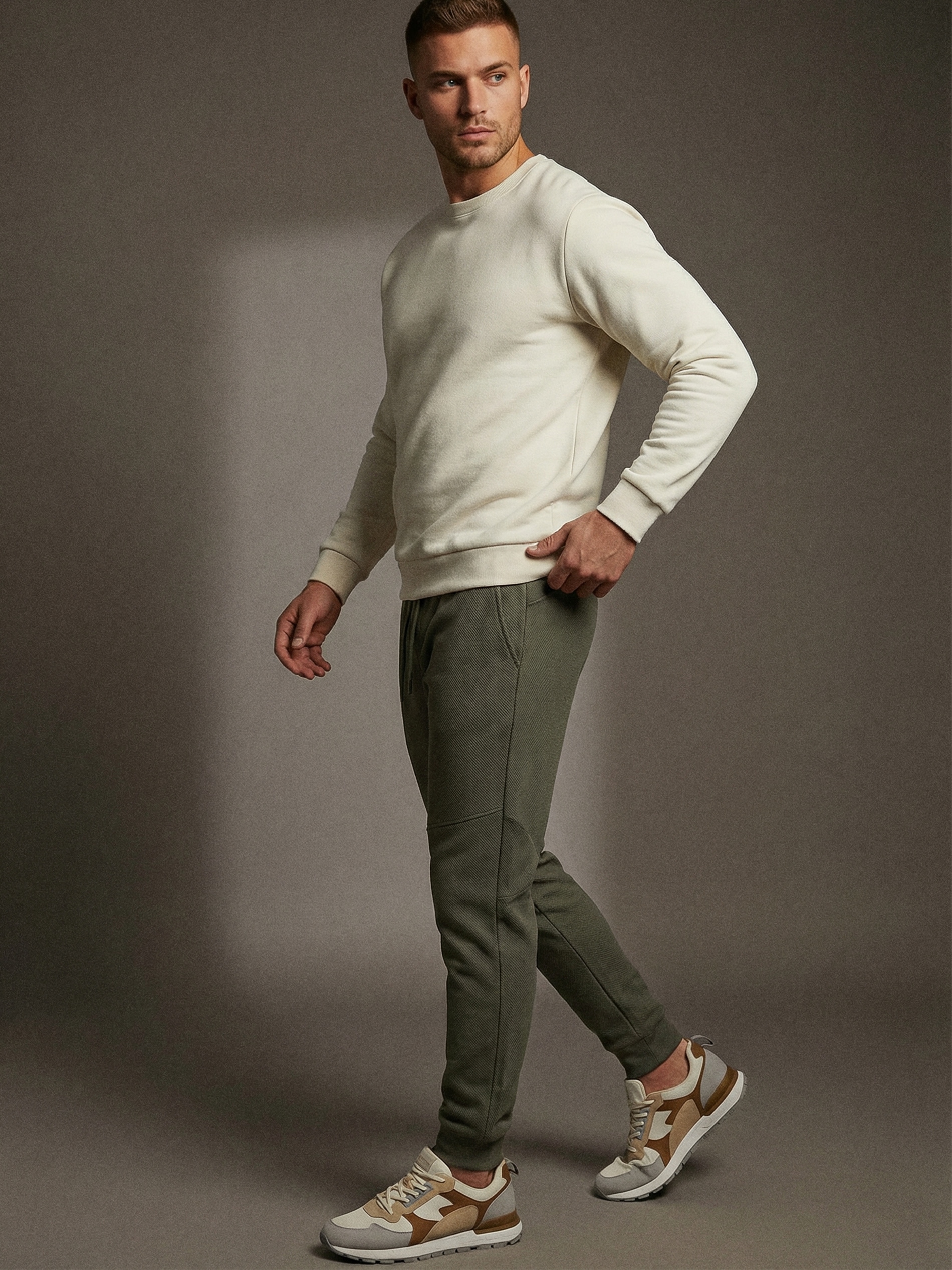 Spodnie jogger dresowe pique