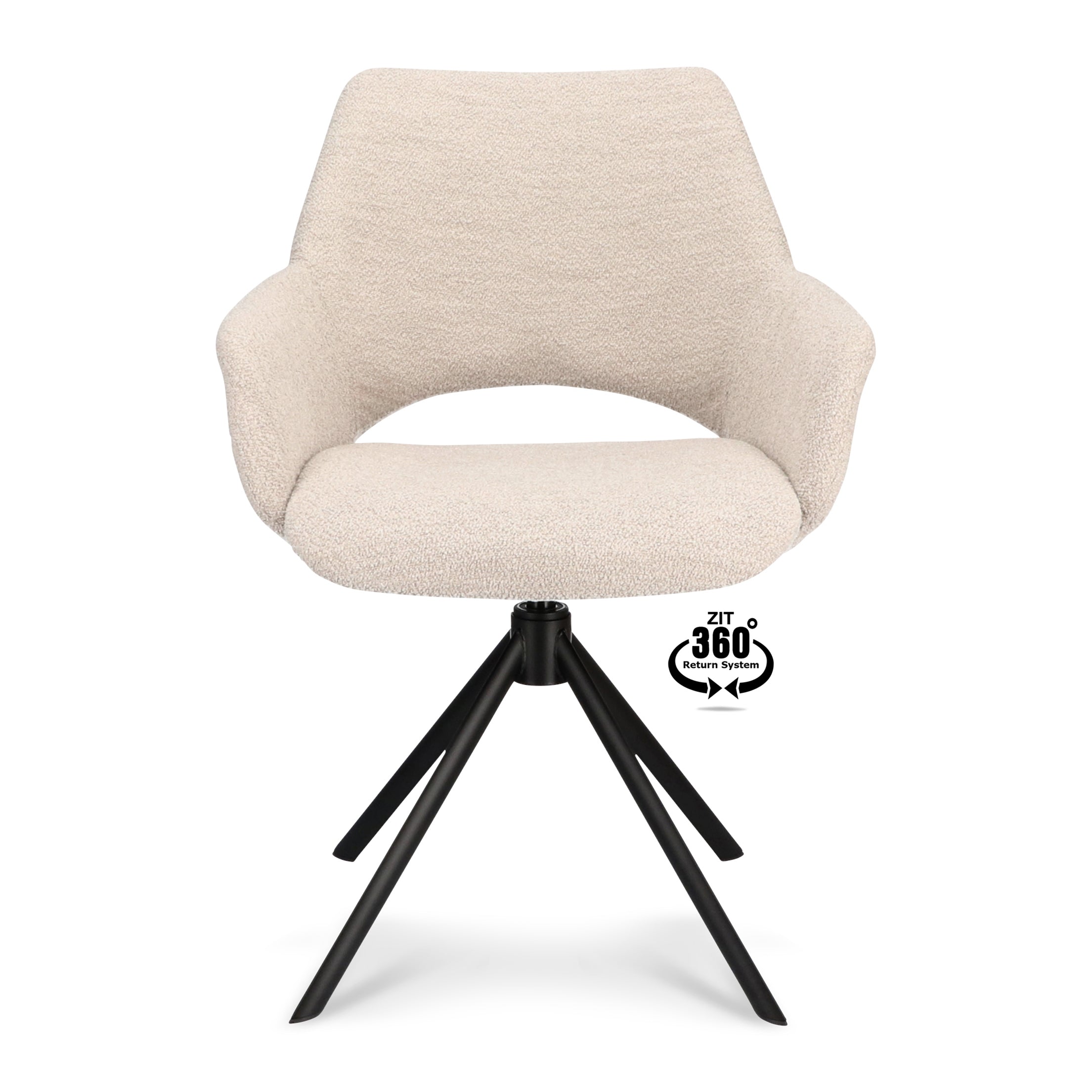 by fonQ Oyster Eetkamerstoel - Bouclé - Beige