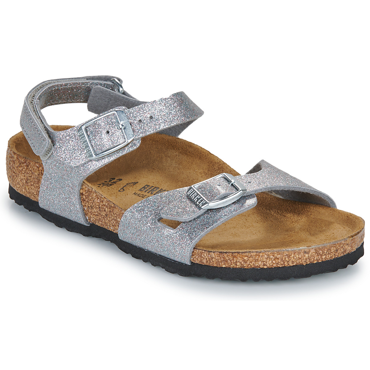 BIRKENSTOCK - Rio AS Kids BF Sparkling Silver - Silver