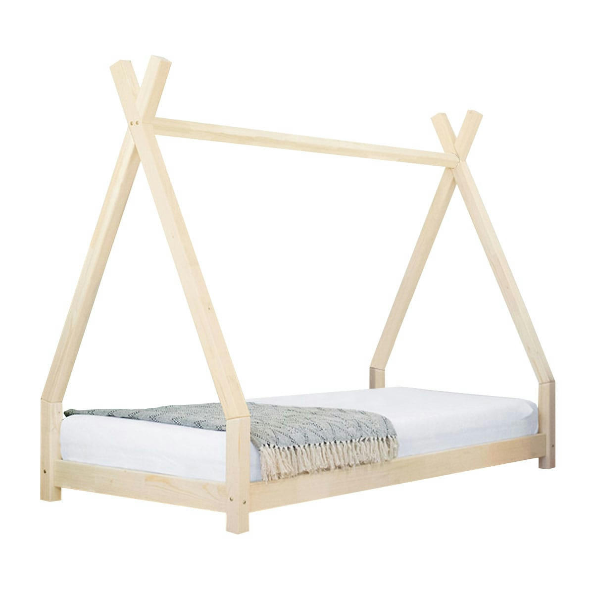 - Lit tipi 90x190 nakana naturel