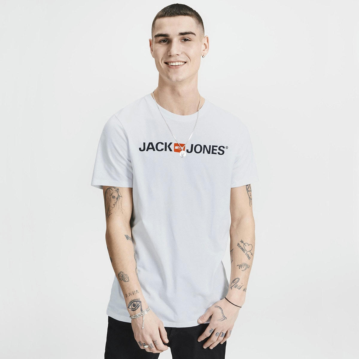 T-shirt col rond manches courtes imprimé devant