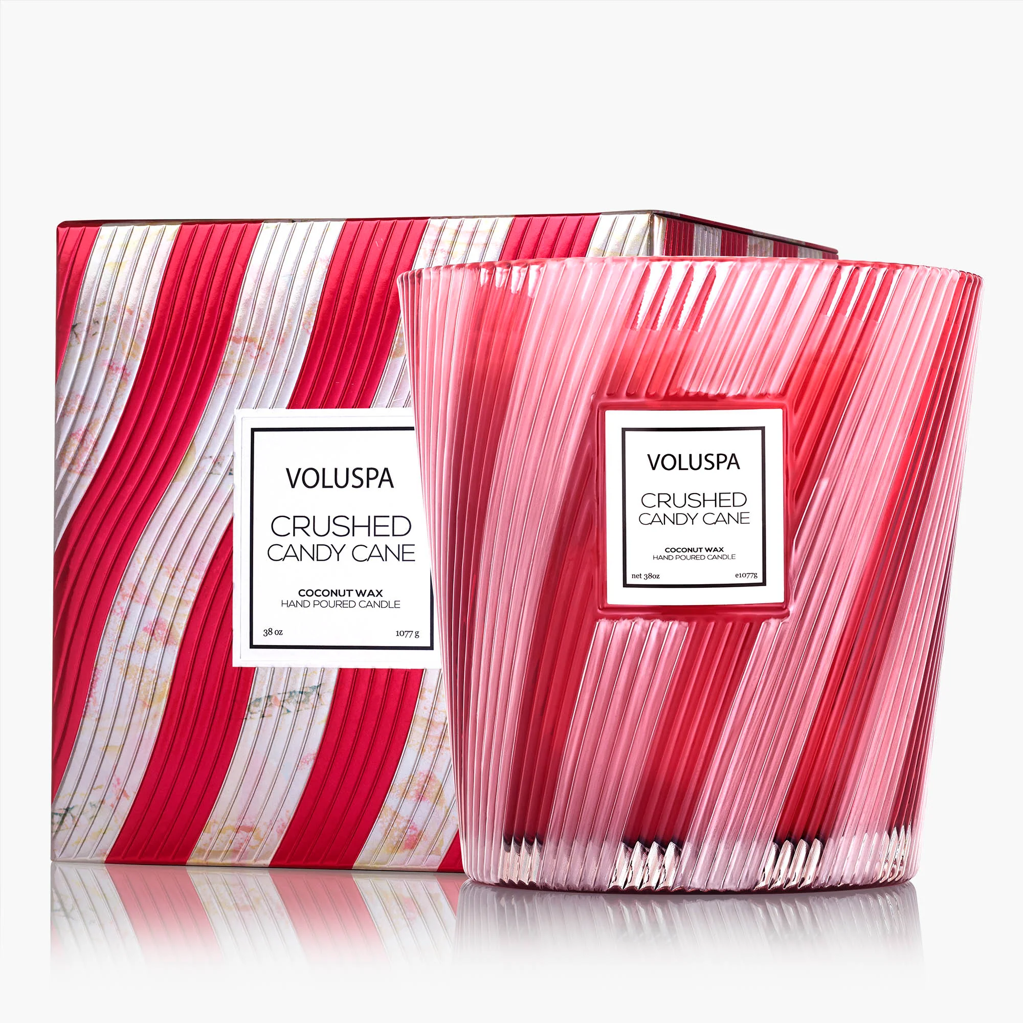 Crushed Candy Cane - 3 Wick Hearth Candle