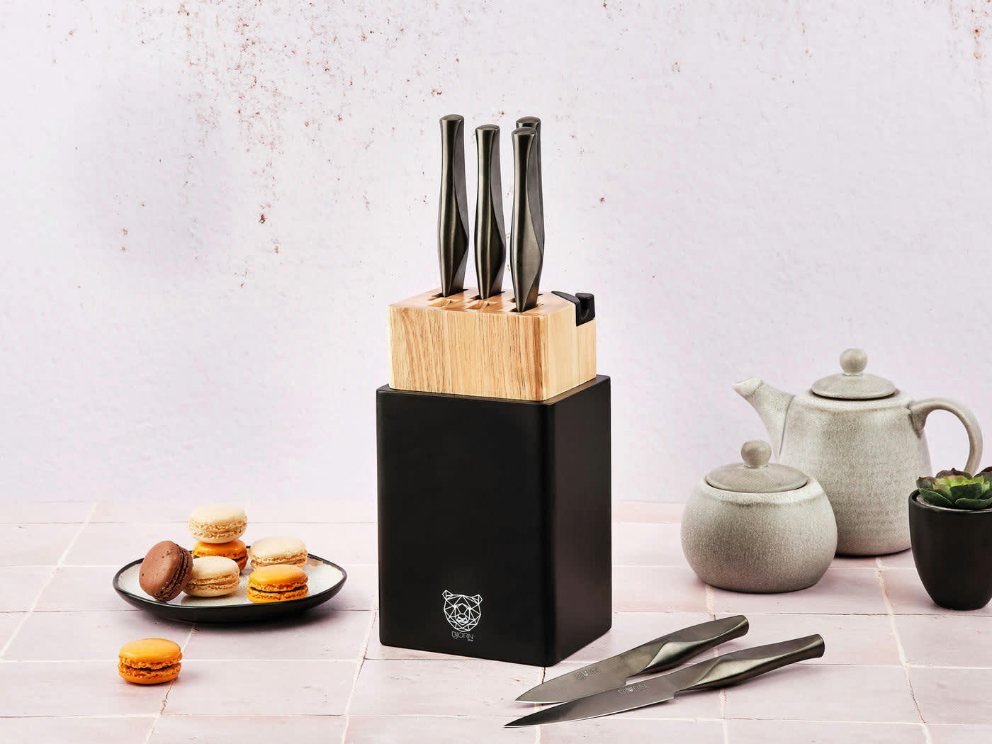 NUDE - Lot de 8 couteaux en inox gris