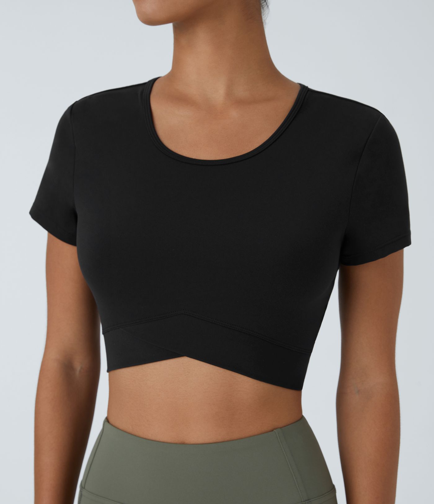Softlyzero™ Plush Sports Top Ourlet Croisé
