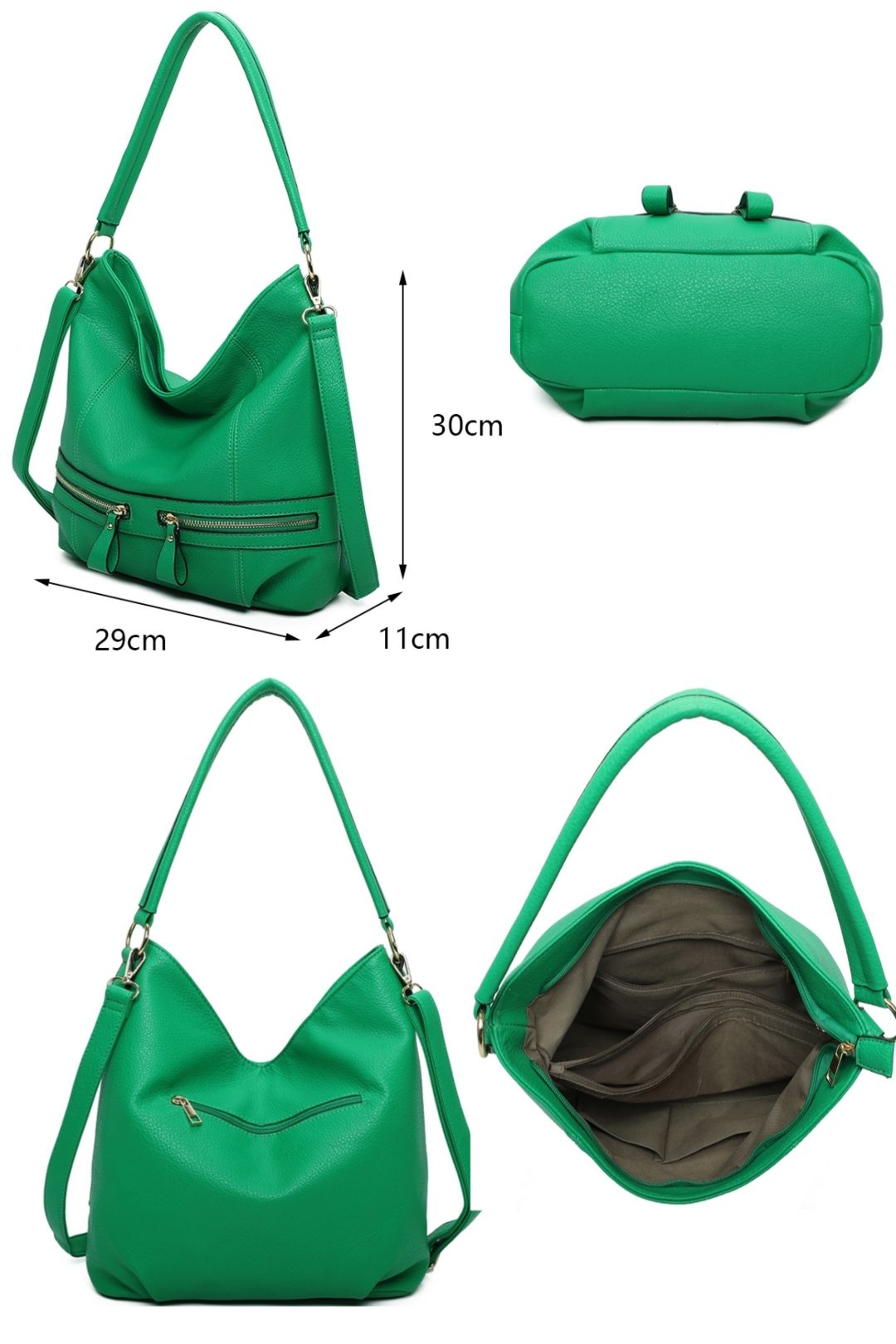 Fontanella Fashion Velistra PU Leather Carry All Shoulder Bag With Detachable Strap
