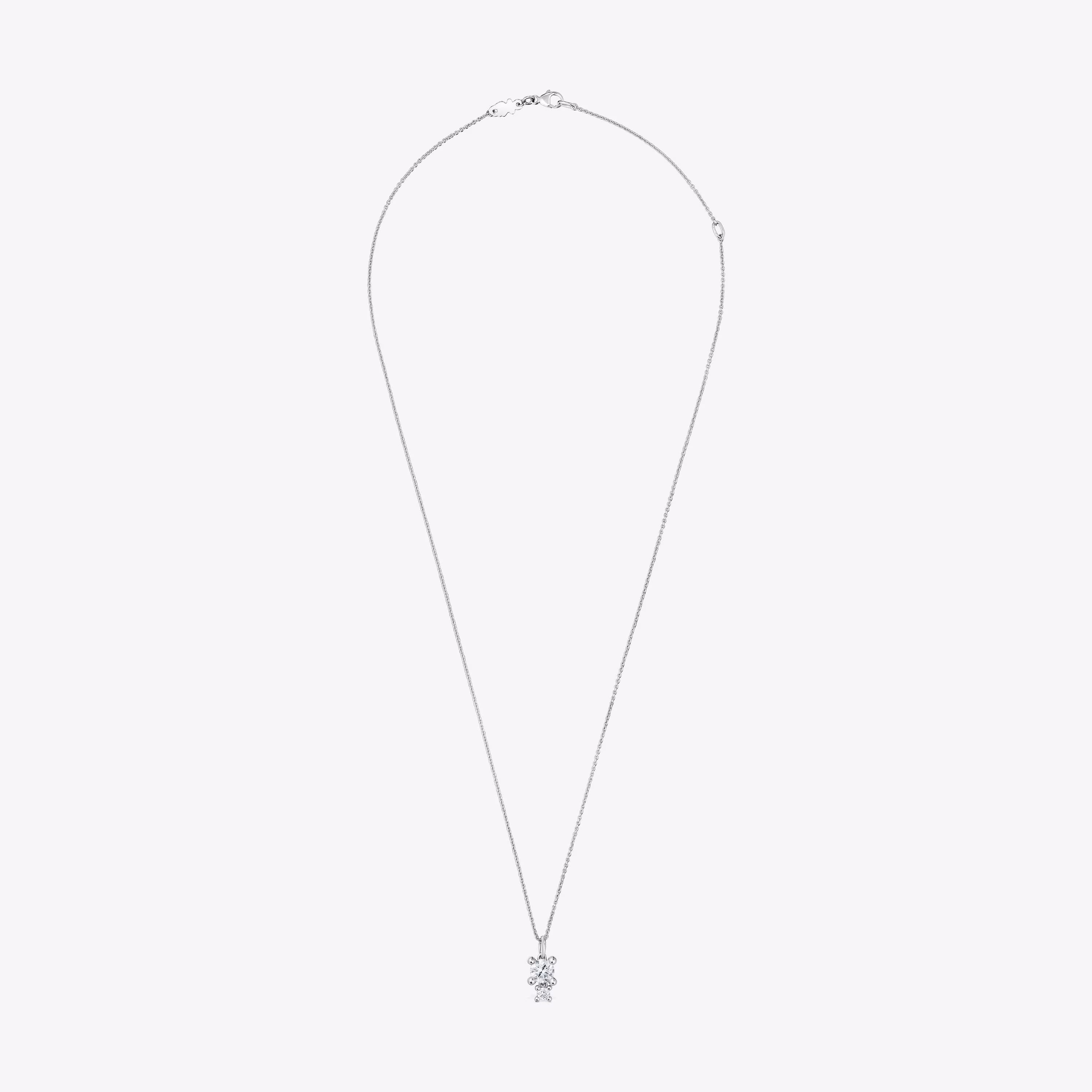 Gargantilla con motivo colgante de platino con diamantes creados en laboratorio 0,58 ct Shine LGD