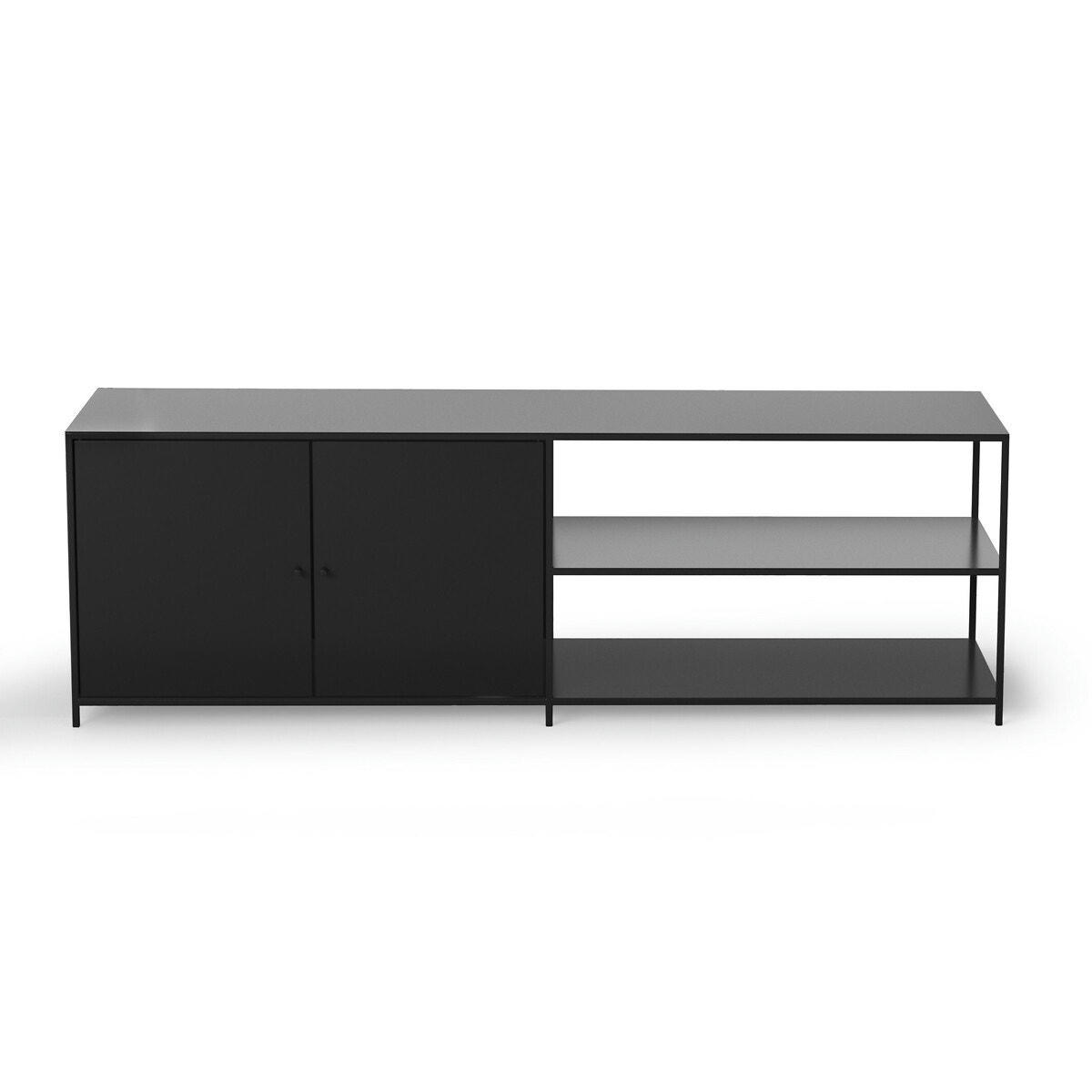 Meuble TV métal acier enfilade 2 portes, Romy