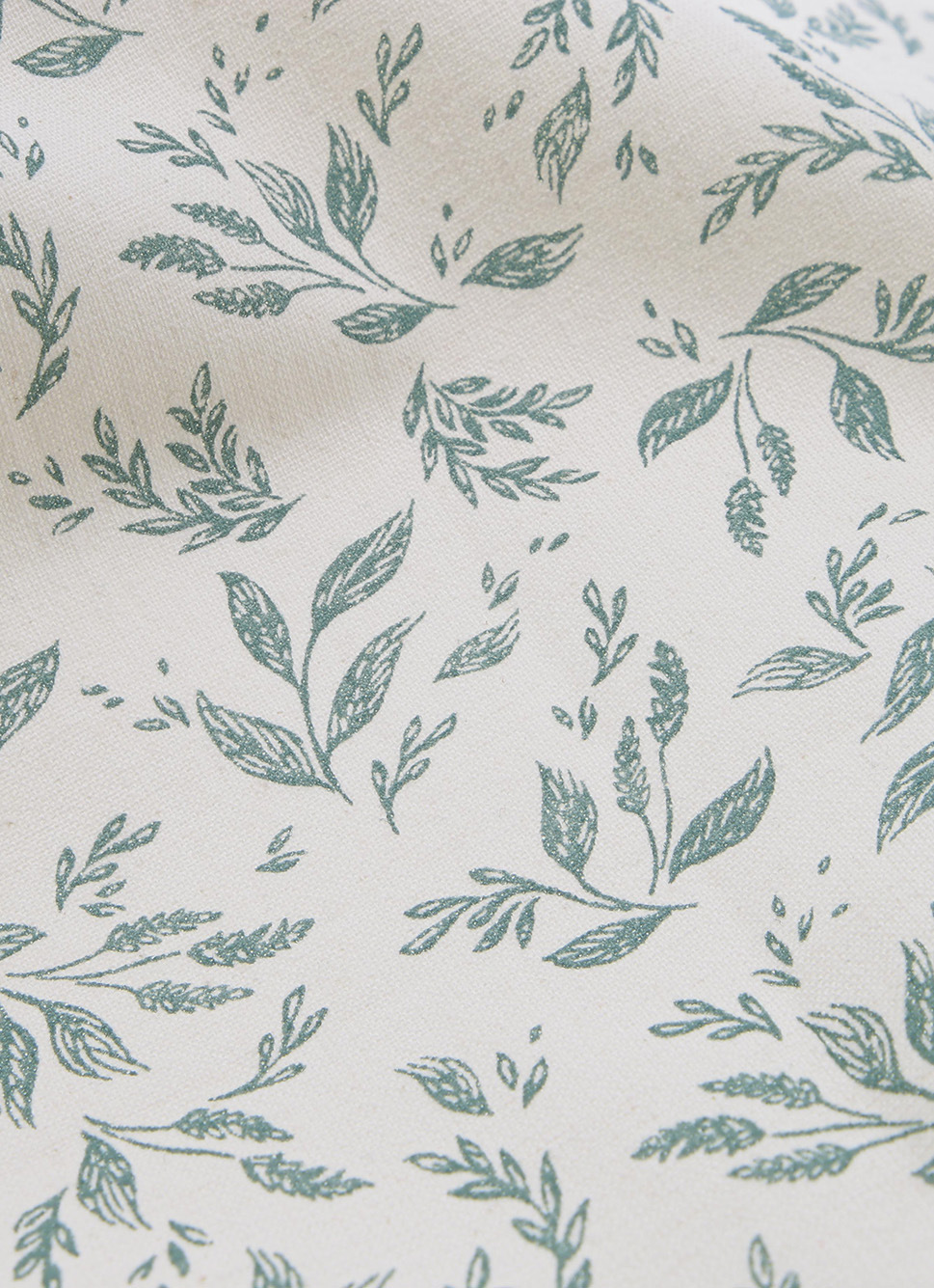 LOT DE 2 SERVIETTES EN COTON BEIGE/VERT