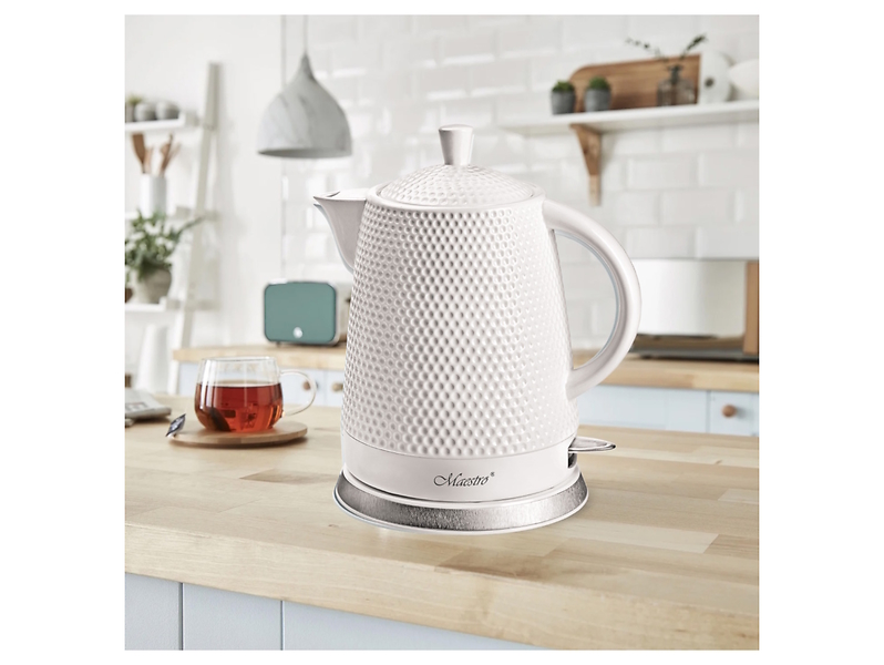 Czajnik elektryczny ceramiczny 1,5 l biały