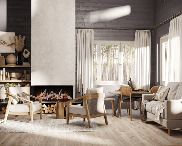 Amantii Smart 50" 3 sided glass electric fireplace Built-in only