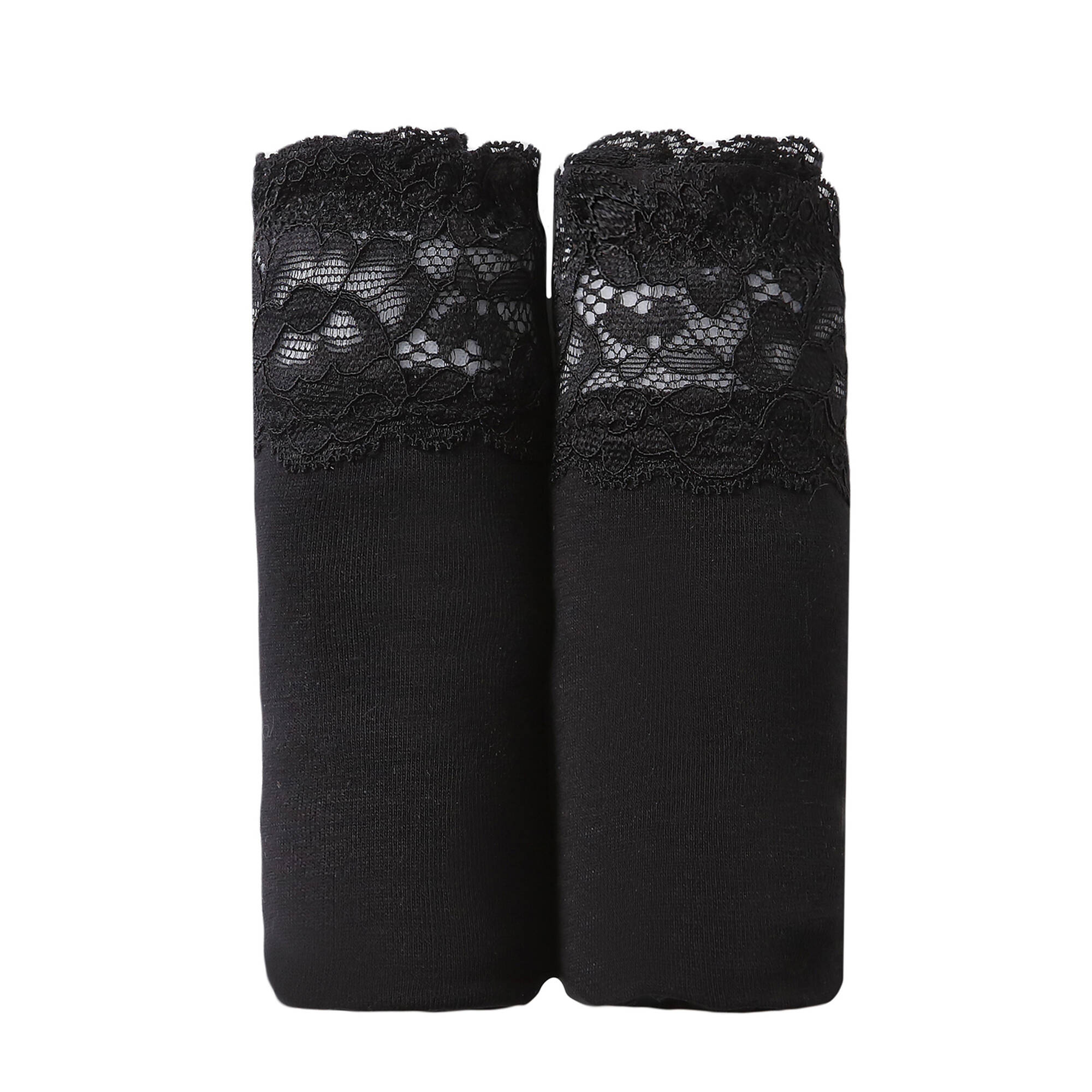 Culotte supermaxi coton stretch ceinture dentelle - lot de 2