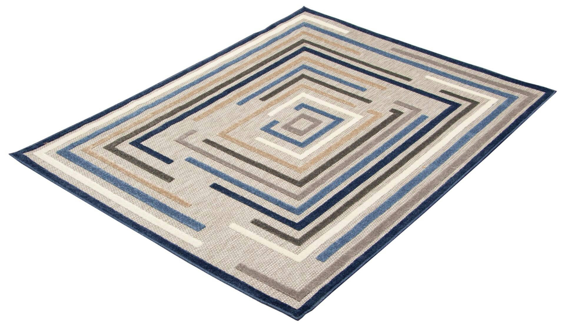 ECARPET Tia Indoor/Outdoor Area Rug, Blue, Assorted Sizes