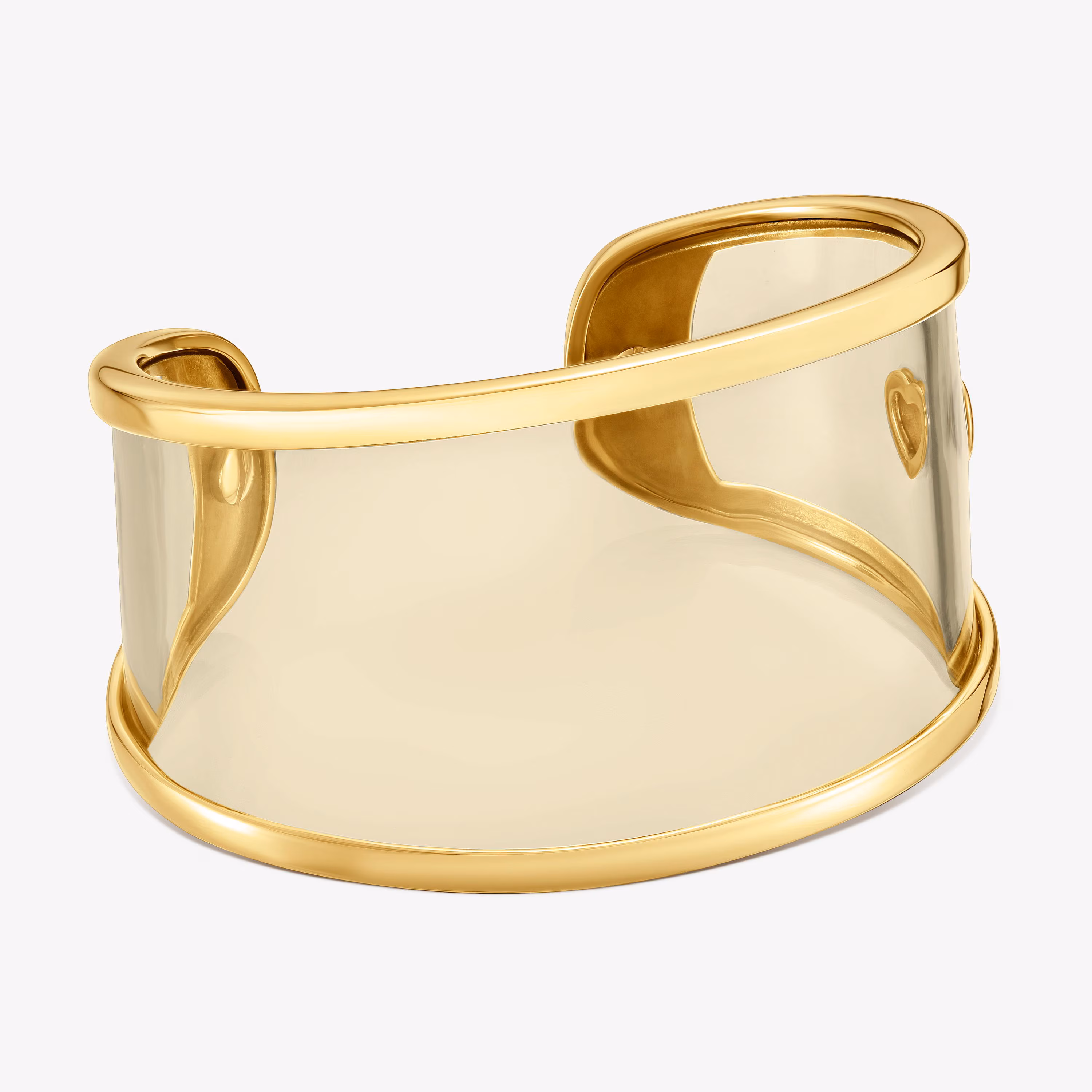 Pulsera esclava de acero dorado y resina blanca Galaxy